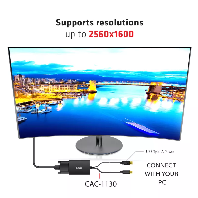 Aktywny adapter MiniDisplayPort 1.2a do Dual Link DVI-D CLUB3D CAC-1130