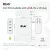 CLUB3D Travel Charger 100W technologia GaN, cztery porty USB Type-A (2x) i Type-C (2x), obsługa Power Delivery (PD) 3.0