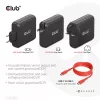 CLUB3D Travel Charger 100W technologia GaN, cztery porty USB Type-A (2x) i Type-C (2x), obsługa Power Delivery (PD) 3.0