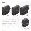 CLUB3D Travel Charger 100W technologia GaN, cztery porty USB Type-A (2x) i Type-C (2x), obsługa Power Delivery (PD) 3.0