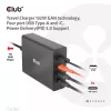 CLUB3D Ładowarka podróżna 132W, technologia GaN, cztery porty USB Type-A i -C, obsługa Power Delivery (PD) 3.0