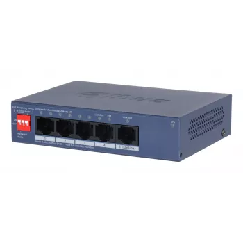 Przełącznik sieciowy Dahua Technology CS4005-4ET1GT-36 zarządzalny L2 Gigabit Ethernet (10/100/1000) Power over Ethernet (PoE) Niebieski