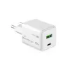 MediaRange MRMA113-2 USB-C 45W AC ładowarka sieciowa do smartfonów i tabletów, biała, wejście 100–240 V