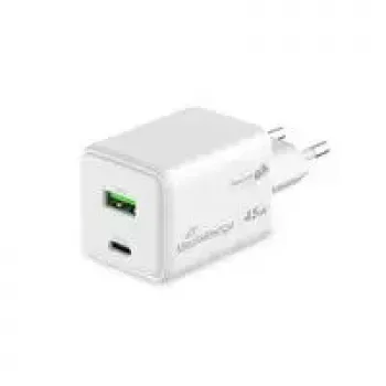 MediaRange MRMA113-2 USB-C 45W AC ładowarka sieciowa do smartfonów i tabletów, biała, wejście 100–240 V