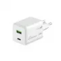 MediaRange MRMA113-2 USB-C 45W AC ładowarka sieciowa do smartfonów i tabletów, biała, wejście 100–240 V