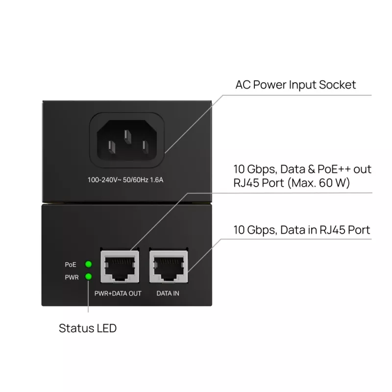 TP-Link POE370S adapter PoE 10 Gigabit Ethernet