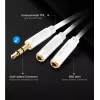Vention 3.5mm męski do 2*3.5mm żeńskich stereo kabel rozdzielający 0,3M czarny ABS