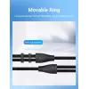 adapter kablowy audio Vention 2×3,5 mm męski do 4‑biegunowego 3,5 mm żeńskiego, 0,3 m, czarny