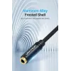 adapter kablowy audio Vention 2×3,5 mm męski do 4‑biegunowego 3,5 mm żeńskiego, 0,3 m, czarny