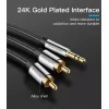 Audio kabel Vention 3.5mm TRRS (male) to 2×RCA (male), 2 m, Czarny