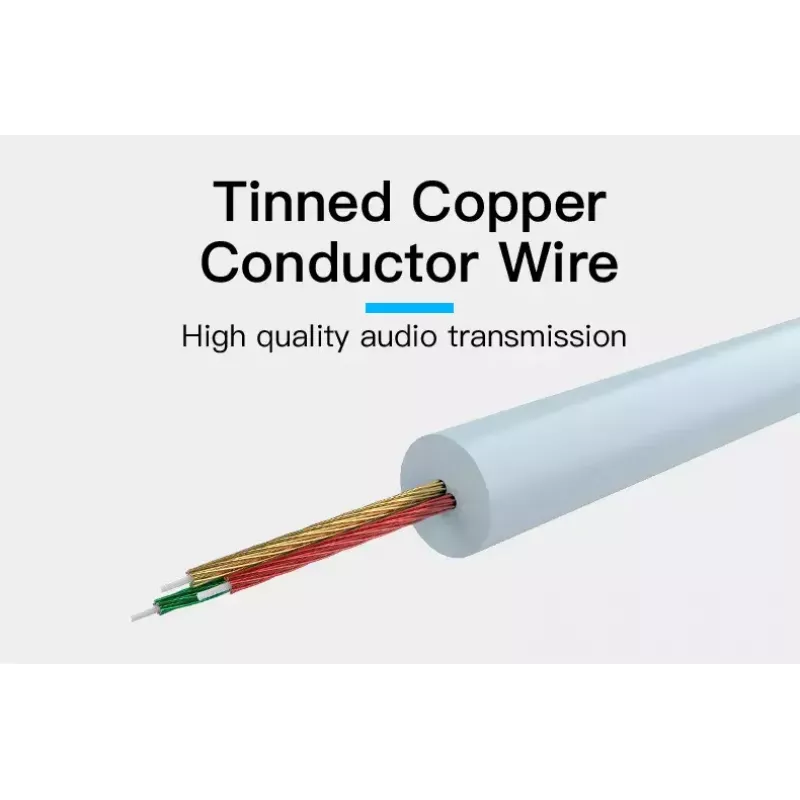 Audio kabel Vention 3.5mm TRRS (male) to 2×RCA (male), 2 m, Czarny