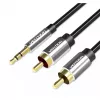 Audio kabel Vention 3.5mm TRRS (male) to 2×RCA (male), 2 m, Czarny