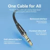 Vention 3.5mm Male to Male Audio kabel 0.5M Czarny Aluminum Alloy Type