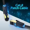 Vention Cat.8 SFTP Patch kabel 0.5M Czarny RJ-45 Złocenie