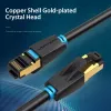 Vention Cat.8 SFTP Patch kabel 0.5M Czarny RJ-45 Złocenie