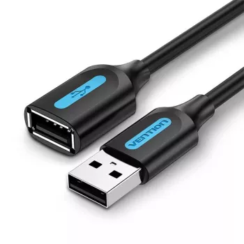 Vention USB 2.0 A Męski do A Żeński Przedłużacz 2M czarny PVC