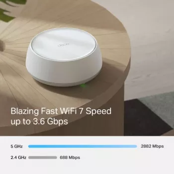 TP-Link DECO BE22(1-PACK) mesh wi-fi system Dwupasmowy (2,4 GHz / 5 GHz) Wi-Fi 7 (802.11be) Biały 2 Wewnętrzne
