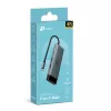 Hub USB typu C TP-Link UH7021C — HDMI, USB 3.2 Gen1, USB 2.0, SD/microSD, 5000 Mbit/s, aluminium, czarny