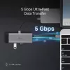 Hub USB typu C TP-Link UH7021C — HDMI, USB 3.2 Gen1, USB 2.0, SD/microSD, 5000 Mbit/s, aluminium, czarny