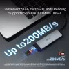 Hub USB typu C TP-Link UH7021C — HDMI, USB 3.2 Gen1, USB 2.0, SD/microSD, 5000 Mbit/s, aluminium, czarny