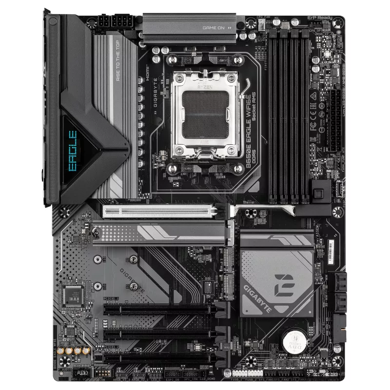 Płyta główna GIGABYTE B650E EAGLE WIFI6E - procesory AMD Ryzen 9000 Series, 8+2+2 fazy VRM, do 8200MHz DDR5 (OC), 1xPCIe 5.0 + 2xPCIe 4.0 M.2, 2.5GbE LAN, WIFI 6E, USB 3.2 Gen 2