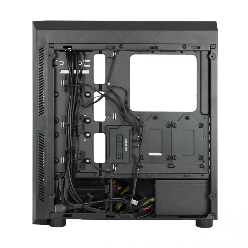 Obudowa PC CHIEFTEC Scorpion 3 GL-03B-OP — Tower ATX/Micro-ATX/Mini-ITX, szkło hartowane, 3×120 mm wentylatory przednie