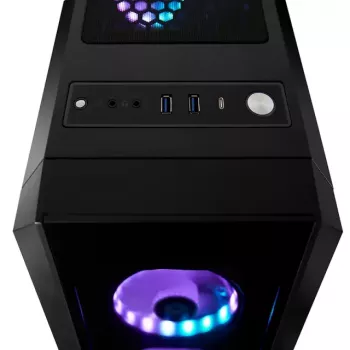 Obudowa PC Midi Tower CHIEFTEC SCORPION 3 GL-03B-UC-OP — czarna, szkło hartowane, ATX/Micro-ATX, 3x120mm przód + 1x120mm tył wentylatory