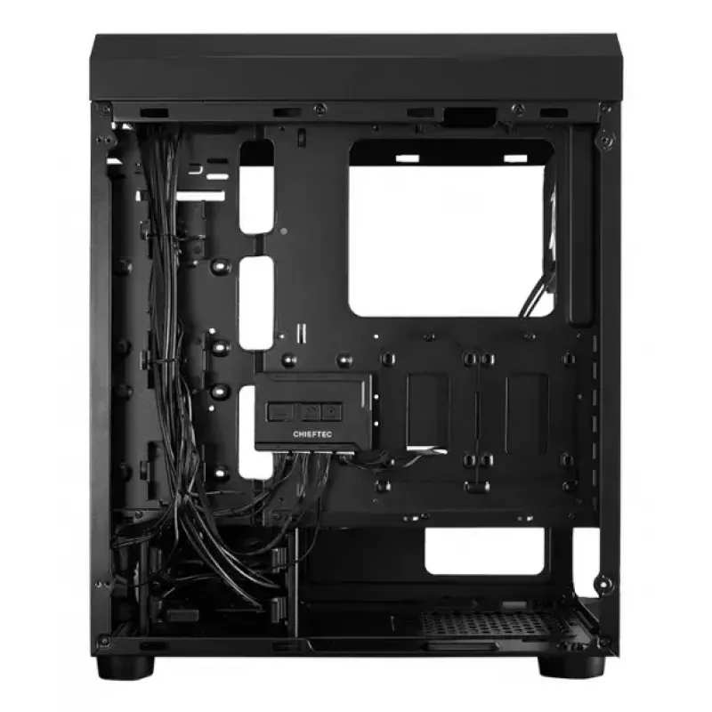 Obudowa PC Midi Tower CHIEFTEC SCORPION 3 GL-03B-UC-OP — czarna, szkło hartowane, ATX/Micro-ATX, 3x120mm przód + 1x120mm tył wentylatory