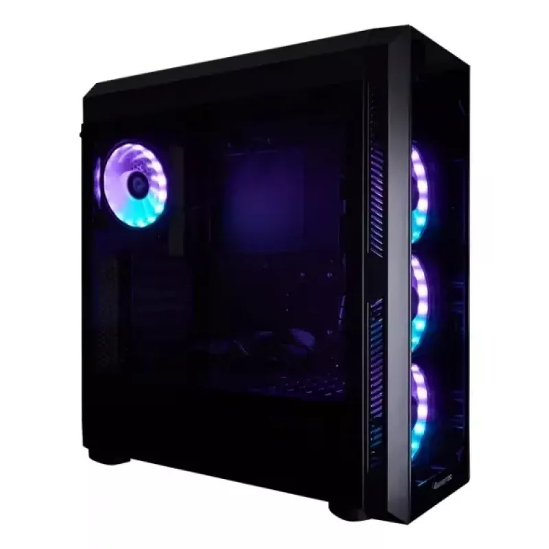 Obudowa PC Midi Tower CHIEFTEC SCORPION 3 GL-03B-UC-OP — czarna, szkło hartowane, ATX/Micro-ATX, 3x120mm przód + 1x120mm tył wentylatory