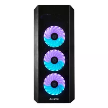 Obudowa PC Midi Tower CHIEFTEC SCORPION 3 GL-03B-UC-OP — czarna, szkło hartowane, ATX/Micro-ATX, 3x120mm przód + 1x120mm tył wentylatory