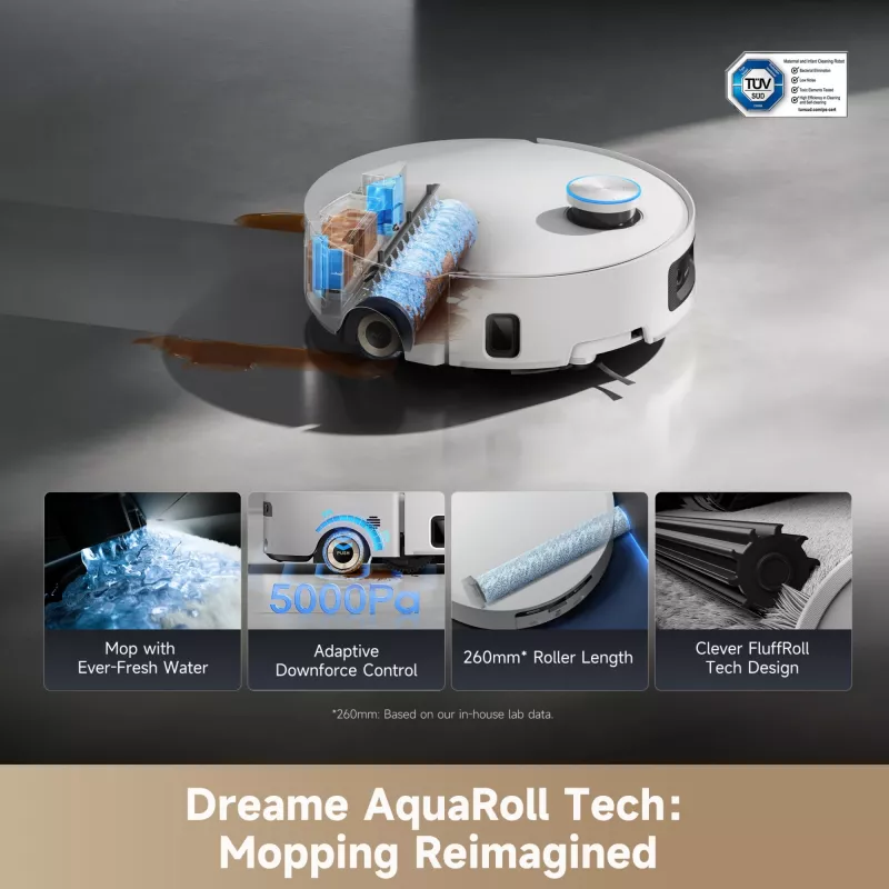 Robot odkurzający Dreame Aqua10 Ultra Roller Complete biały