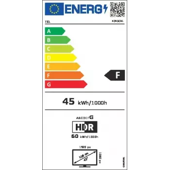 Telewizor TCL 43V5C 43 cale QLED Full HD (1920x1080) Android TV, HDR10, 2x HDMI, Wi‑Fi, Bluetooth, 20W