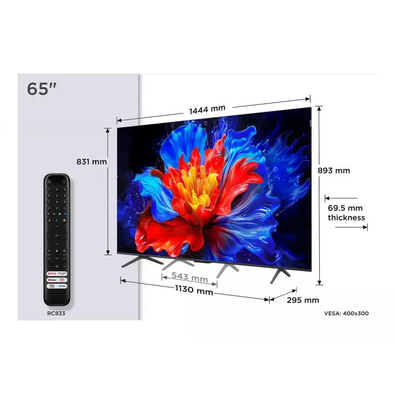 Telewizor TCL P8K 65 cali 4K QLED 3840 x 2160