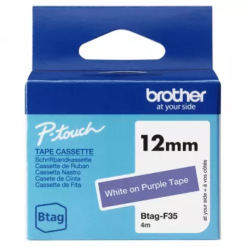Taśma do etykietowania Brother BTAG-F31 Czarny na fioletowym 1,2 cm 4 m