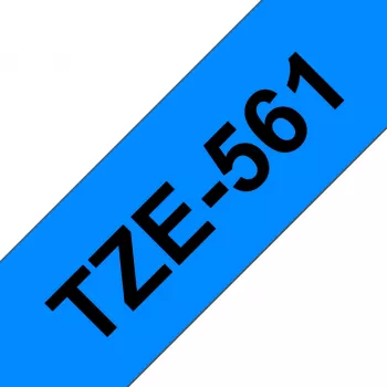 Taśma laminowana Brother 36 mm, czarny na niebieskim, TZe, szary, termotransferowa, Chiny, 5 lat