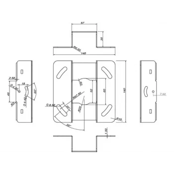 Uchwyt sufitowy Multibrackets M Universal Projector 200 z regulacją precyzyjną