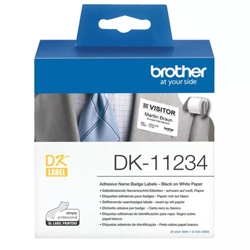 Brother DK-11234 etykieta do drukarki Biała Samoprzylepna etykieta do drukarki