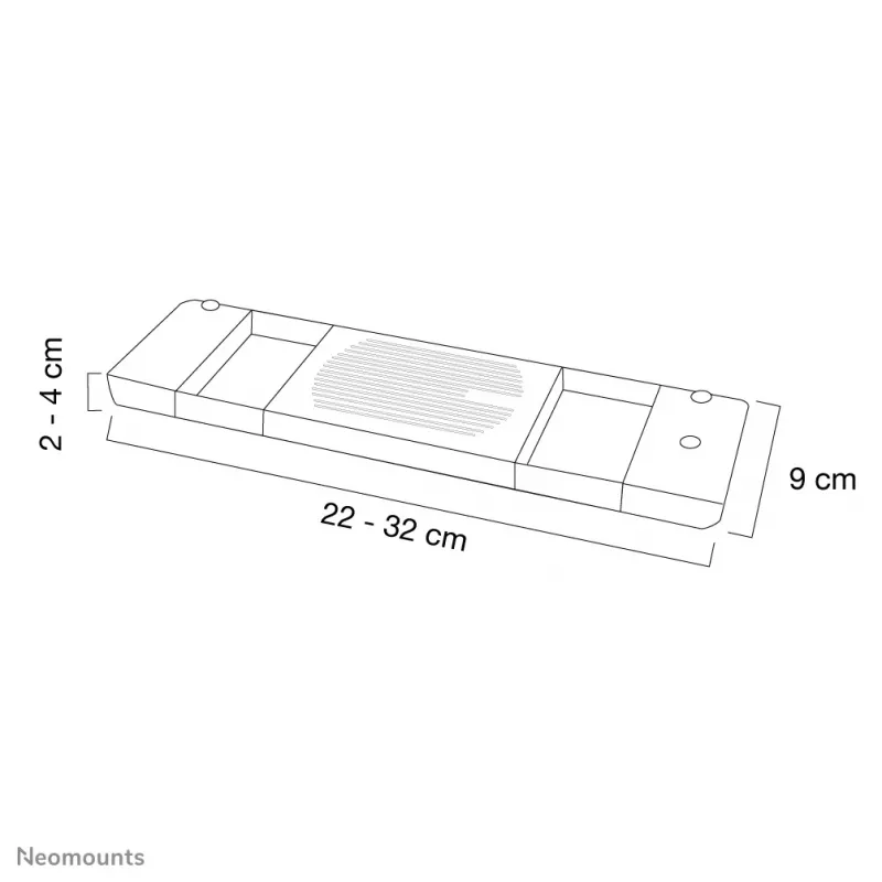 Podstawka chłodząca Neomounts NSLC200 do laptopa 10–22 inch uniwersalna, czarna, z tworzywa sztucznego, udźwig 10 kg