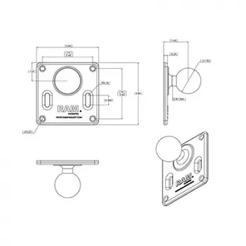 Płyta VESA z uchwytem kulowym RAM-2461U RAM Mounts
