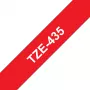 Taśma do drukarek etykiet Brother TZE-435, biała na czerwonym