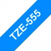 Taśma laminowana Brother TZe555 24mm biały nadruk na niebieskim