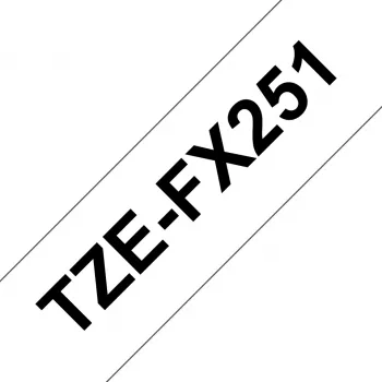 Laminowana taśma Brother TZEFX251 Czarny na białym 2,4 cm