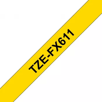 Taśma do drukarki etykiet Brother TZE-FX611 Czarny na żółtym