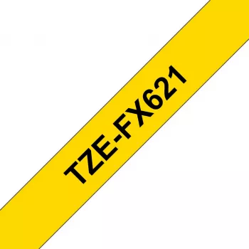 Taśma do drukarki etykiet Brother TZE-FX621 Czarny na żółtym