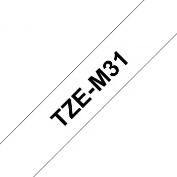 Taśma do etykietowania Brother TZE-M31 czarna na przezroczystej