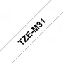 Taśma do etykietowania Brother TZE-M31 czarna na przezroczystej