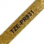 Brother TZE-PR831 taśma do drukarek etykiet Czarny na złotym