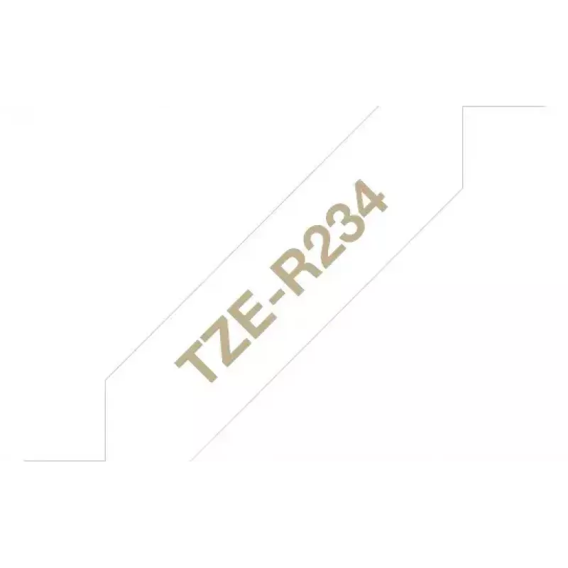 Taśma do etykietowania Brother TZE-R234 Złoty na białym