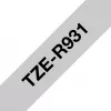 Taśma do etykieciarki Brother TZE-R931 czarna na srebrnym tle