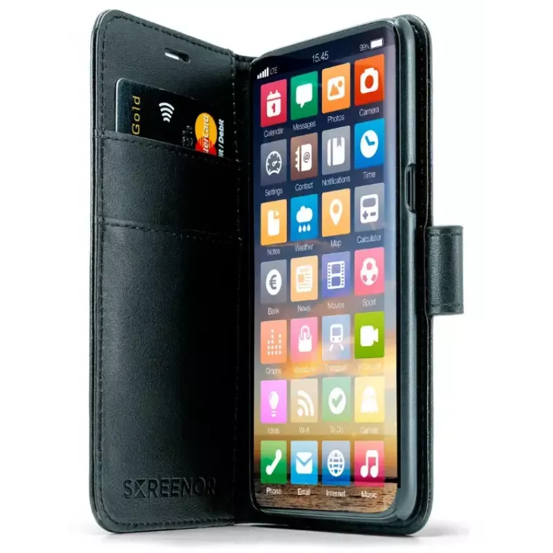 Etui portfelowe Screenor SMART Samsung Galaxy S25 Edge 17 cm czarny